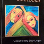 Foto vom schwarzen Buch-Cover. Titel Und manchmal von Otto Lenk, mit einem bunten Bild zweier stilisierter Personen.
